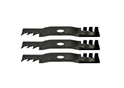Image of Cub Cadet ZT2 50 Zero-Turn Gator Style Mulching Blades Replaces S Shape Center. Replaces 742P05094X, 742P05094-X Set of 3