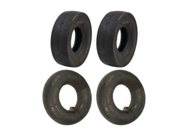 4.10 x 3.50 - 5 Slicks and Tubes Go-Kart Bar Stool Racer Set of 2