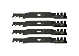 Troy-Bilt Mustang Z42 Zero-Turn Replacement S Shape Gator Style Mulching Lawn Mower Blades 742P05177X, 742P05177-X Set of 4