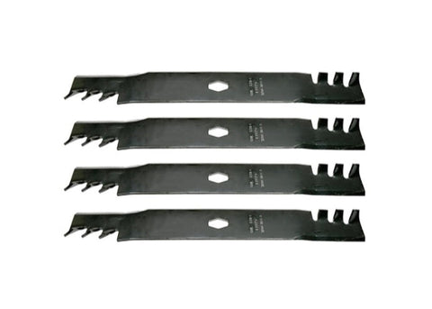 Image of Cub Cadet XT1 LT 46" Lawn Tractor Replacement S Shape Gator Style Mulching Lawn Mower Blades 742P05510X, 742P05510-X Set of 4