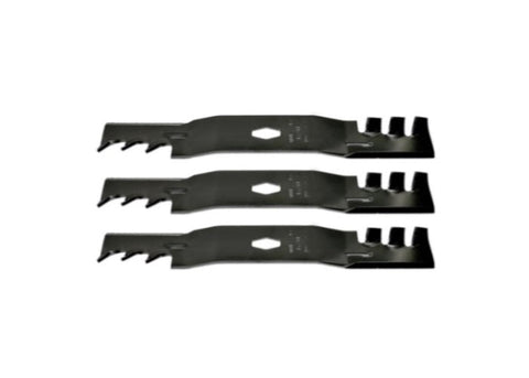 Image of Cub Cadet XT1 GT 54 Enduro Garden Tractor Gator Style Mulching Mower Blades Replaces S Shape 742P05086X, 742P05086-X Set of 3