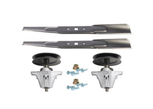 Craftsman T2400 46" Mower Deck Spindle Blade Kit Replaces S Center 618P09258 Spindle, 742P05510 Blade with 6 Point Star
