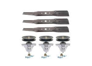 Craftsman Z5800 54" Mower Deck Spindle Blade Kit Replaces S Center 618P09236 Spindle, 742P05086 Blade with 6 Point Star