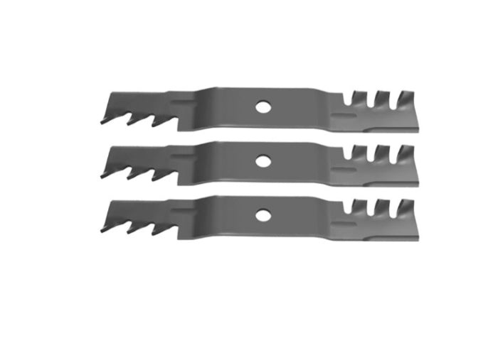 John Deere X590 48" Gator Style Mulching Blades M127500, M145476, UC22009 Set of 3