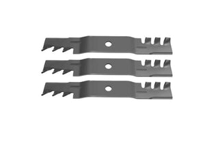 John Deere X354 X370 48" Gator Style Mulching Mower Blades M127500, M145476, UC22009 Set of 3
