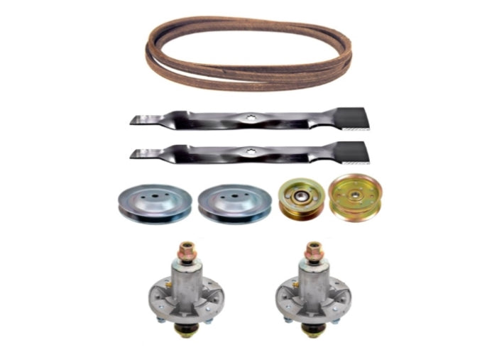 John Deere S240 42" Mower Deck Rebuild Parts Kit Spindles, Blades  AM137483, GX21381, UC21583, AUC17621, GY22172, GX25232