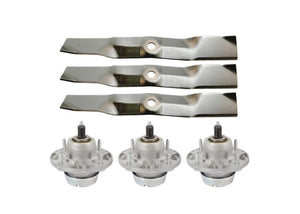 John Deere X320 X324 48" Mower Deck Spindle Assembly and Blade Kit