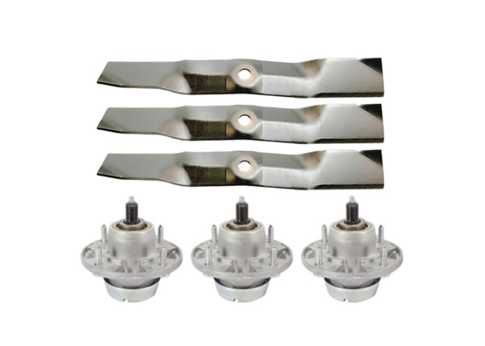 John Deere X495 X565 X575 48" Mower Deck Spindle Assembly and Blade Kit
