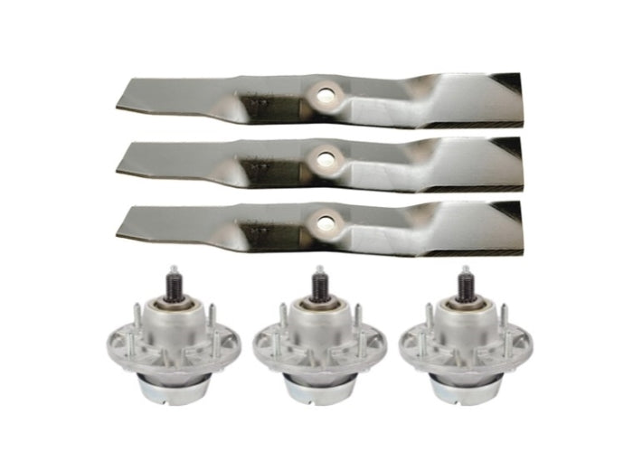 John Deere X700 X720 54" Mower Deck Spindle Assembly and Blade Kit