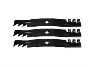 John Deere X724, X728 54" Gator Style Mulching Mower Blades M143520, M145516, UC22010 Set of 3